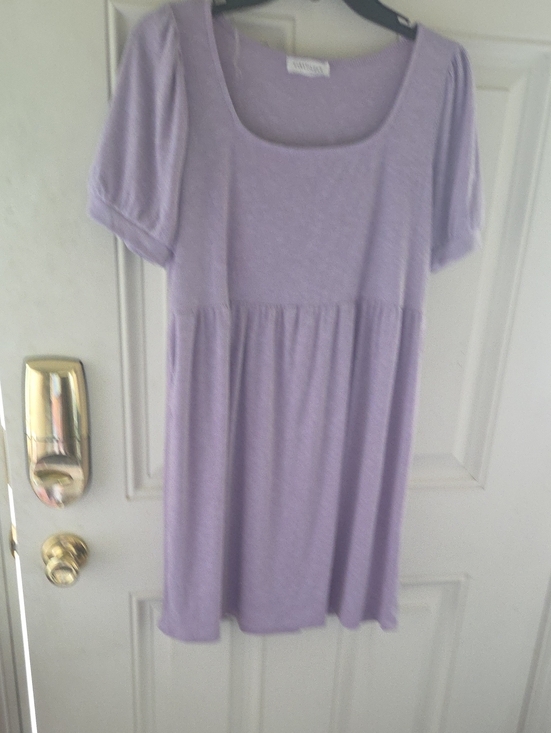 First Love Dresses & Skirts - First Love Lilac Scoop Neck Short Sleeve Dress